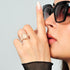 Set of Two Rings: Women's Oversized Pear & Men's Infinity Collection